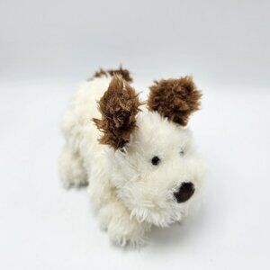 Jellycat Buster Playful Pup 7" White Brown Small beans Plush Stuffed dog Puppy